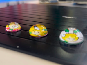 完成した「レモンくん」オリジナルぷくぷくシール