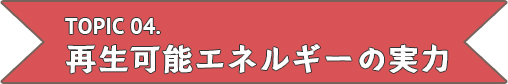 再生可能エネルギーの実力